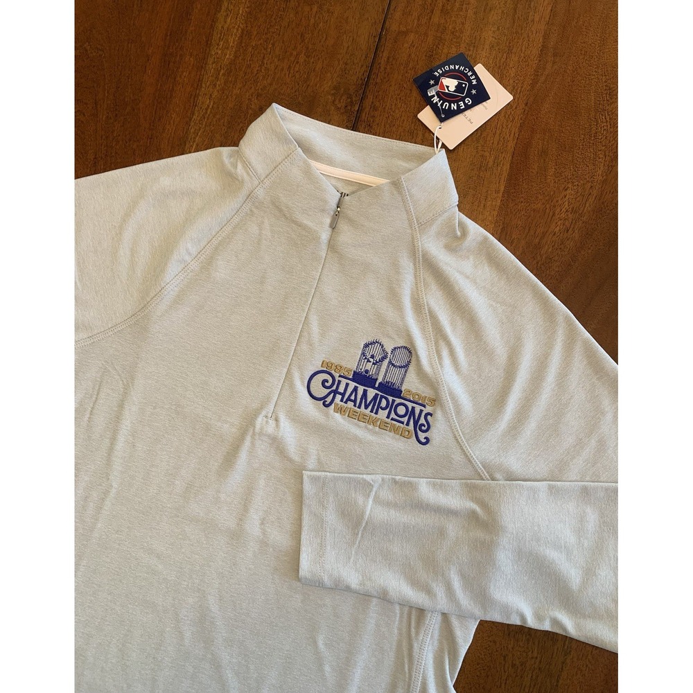 Peter Millar Kansas City Royals Champions 1/4 Zip Womens M Golf Raglan Sleeve